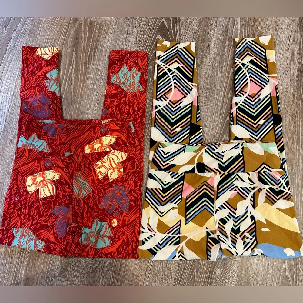 Women’s LuLaRoe Leggings, One Size, Two Pairs, NWOT - Picture 2 of 7